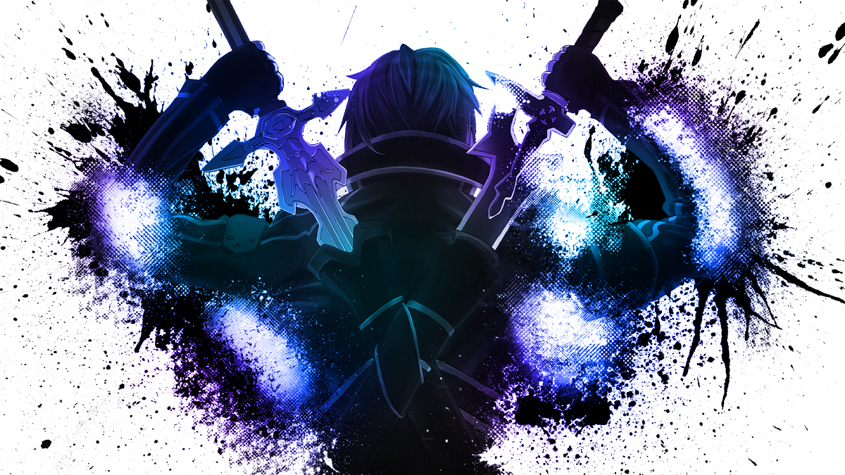 Kirito usando dual blades em Sword Art Online